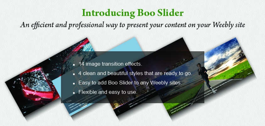 Widgetkit – Enrich your Weebly site features & introducing Boo Slider