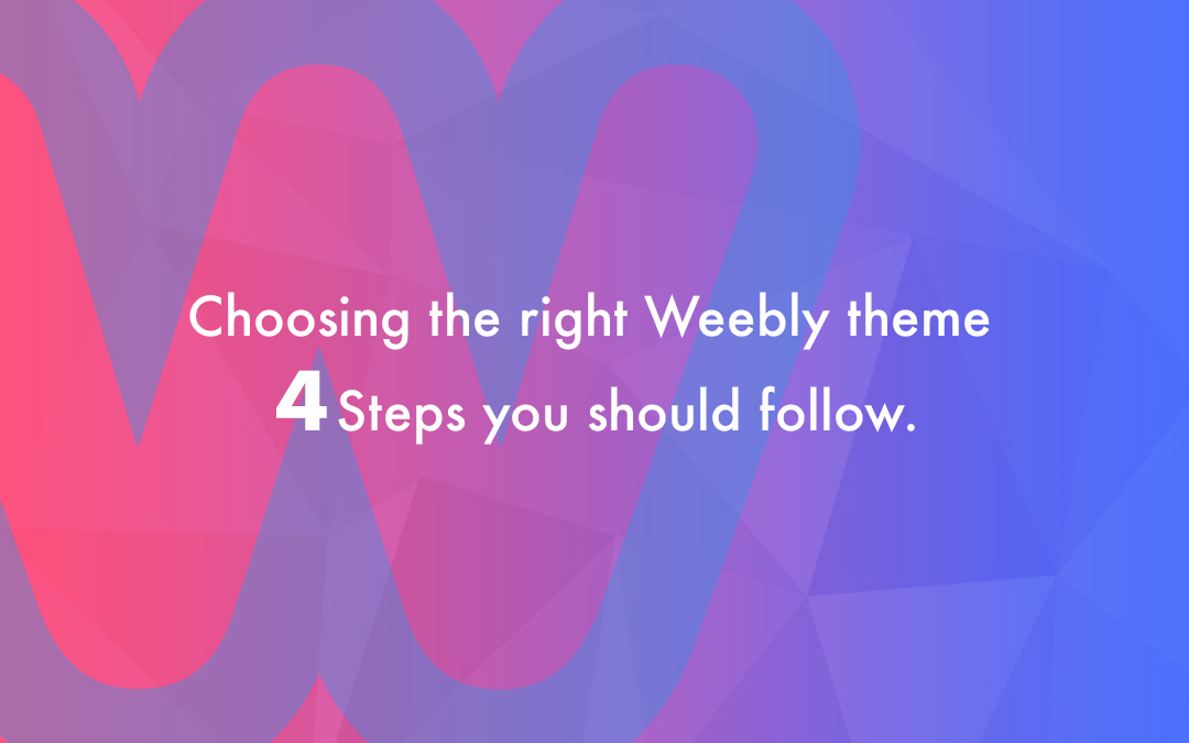 Choosing the best Weebly themes – 4 Steps you should follow