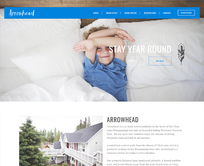 Weebly theme for hotel and travel