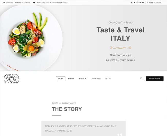 Weebly restaurant template