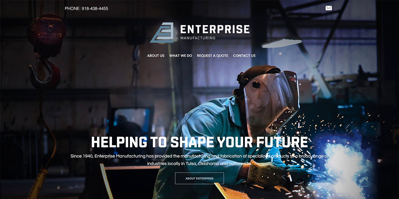 Enterprise Manufacture Website Example