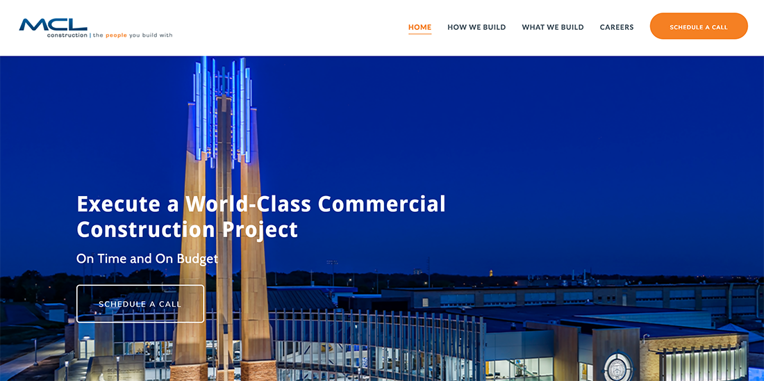Weebly Website Design Example - MCL Construction