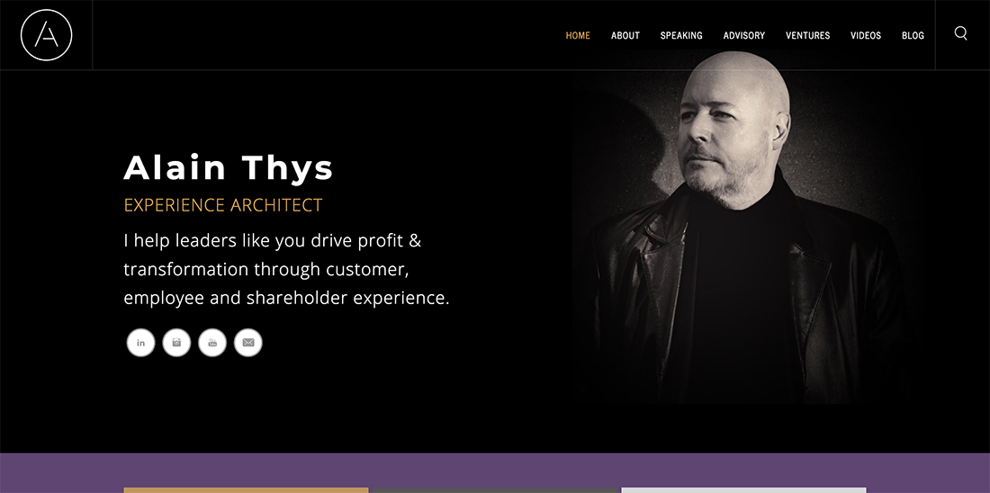 Weebly Website Design Example - Alain Thys
