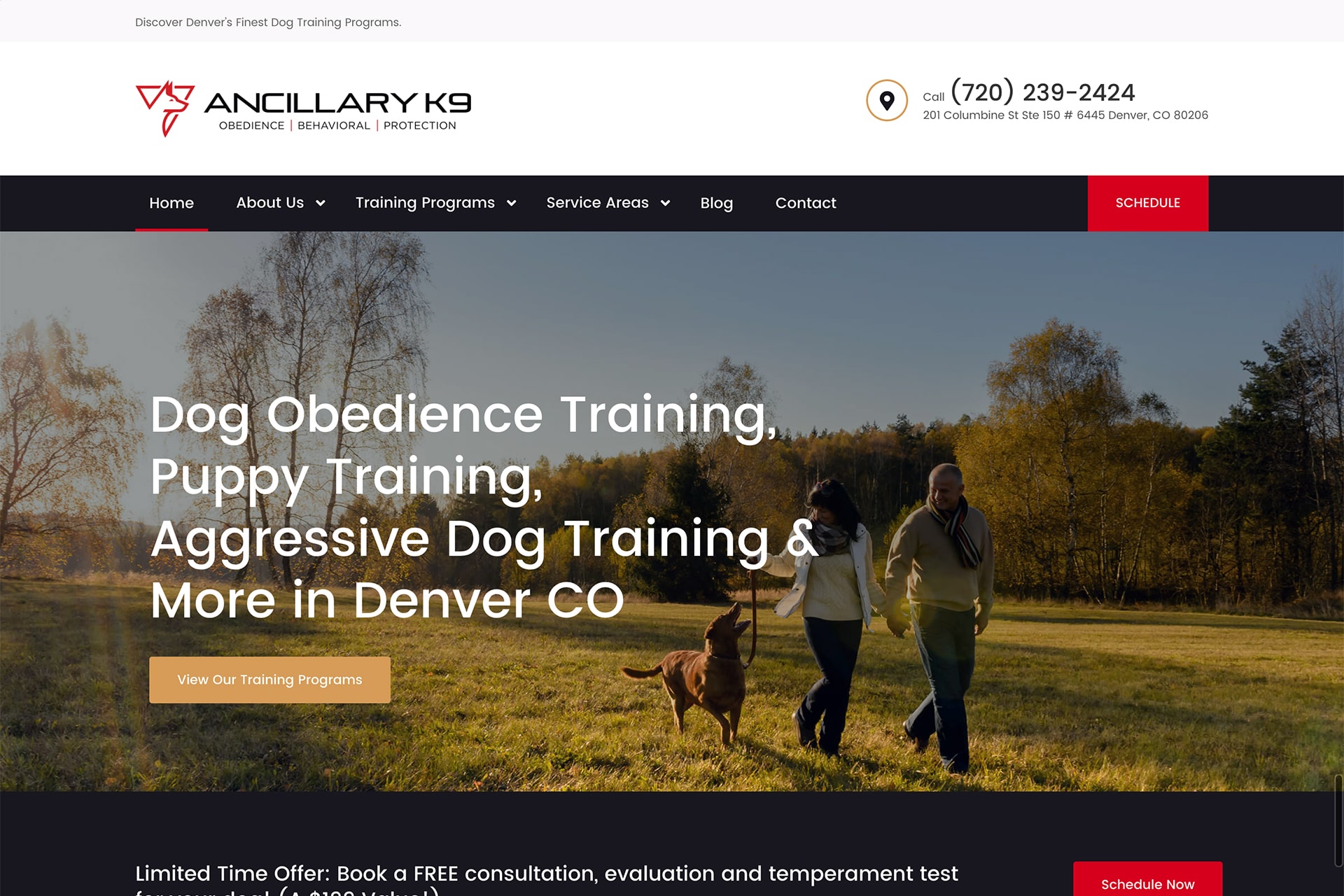 Weebly website example 23 - Anchillary K9 Pet Service