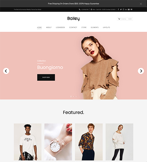 Bailey Weebly Theme Design