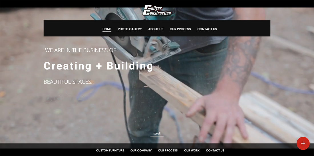 Collyer Construction Website Example