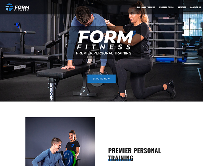 Weebly fitness template