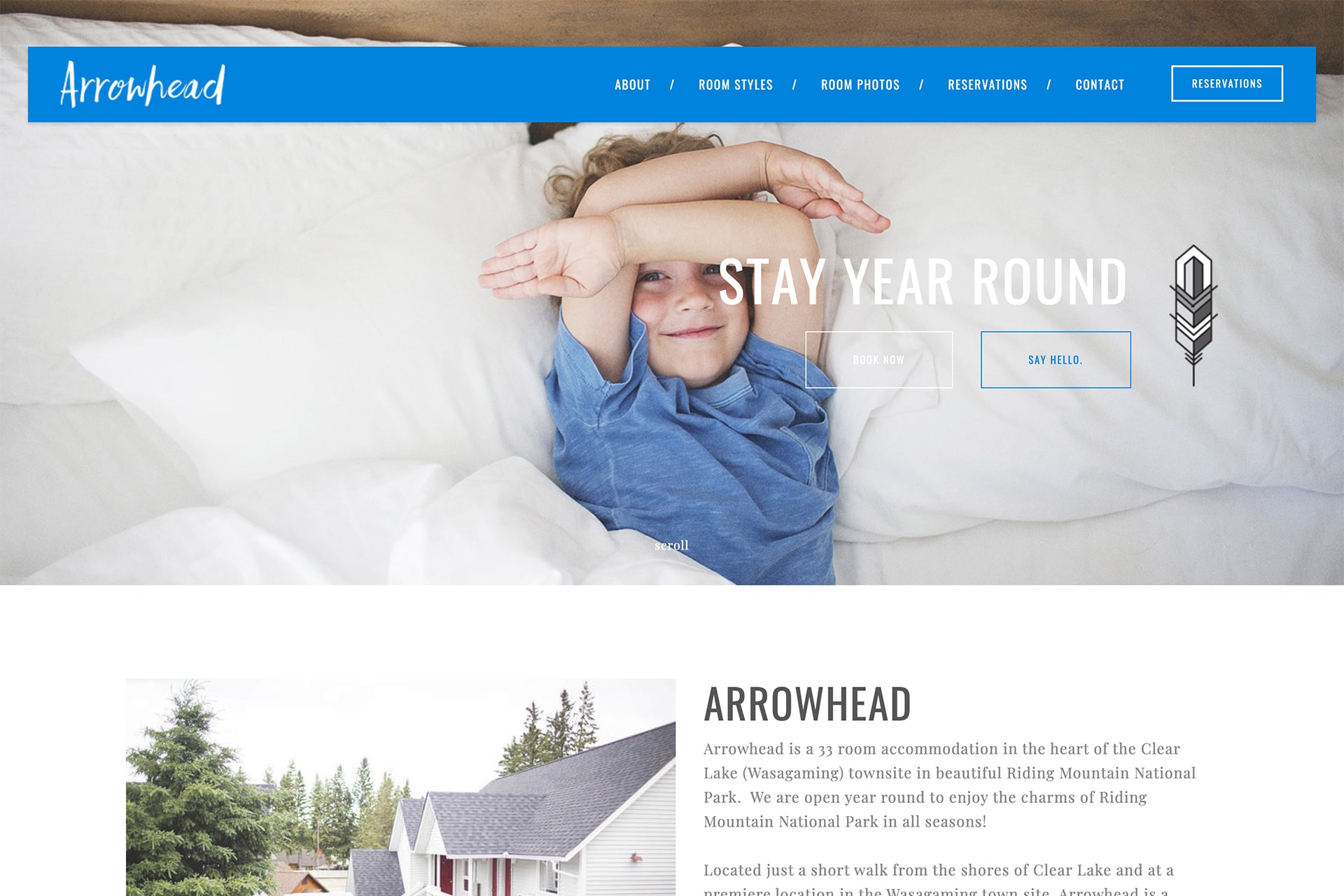 Weebly website example 28 - Arrow Head Hotel