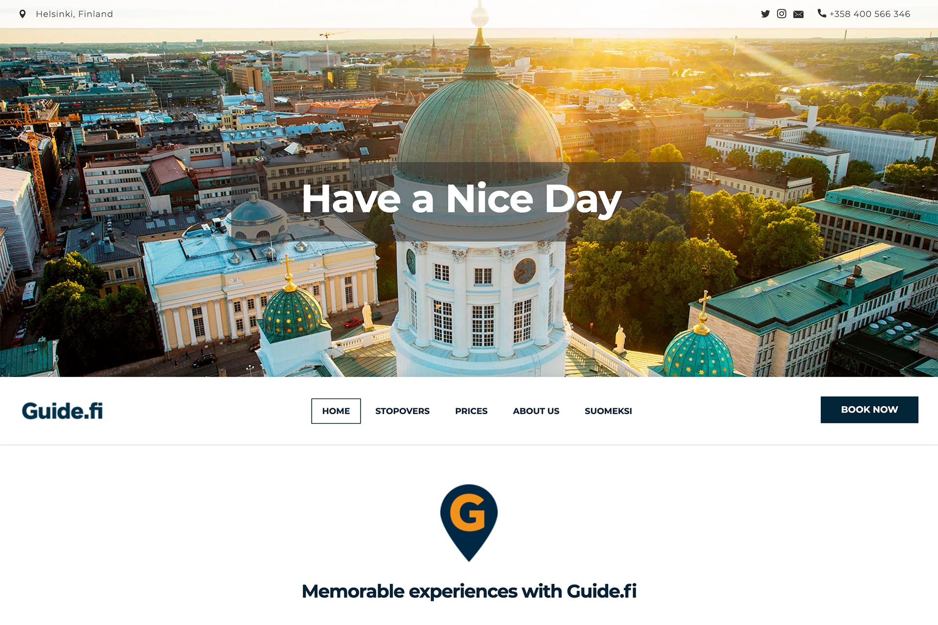 Weebly website example 27 - Guide.fi