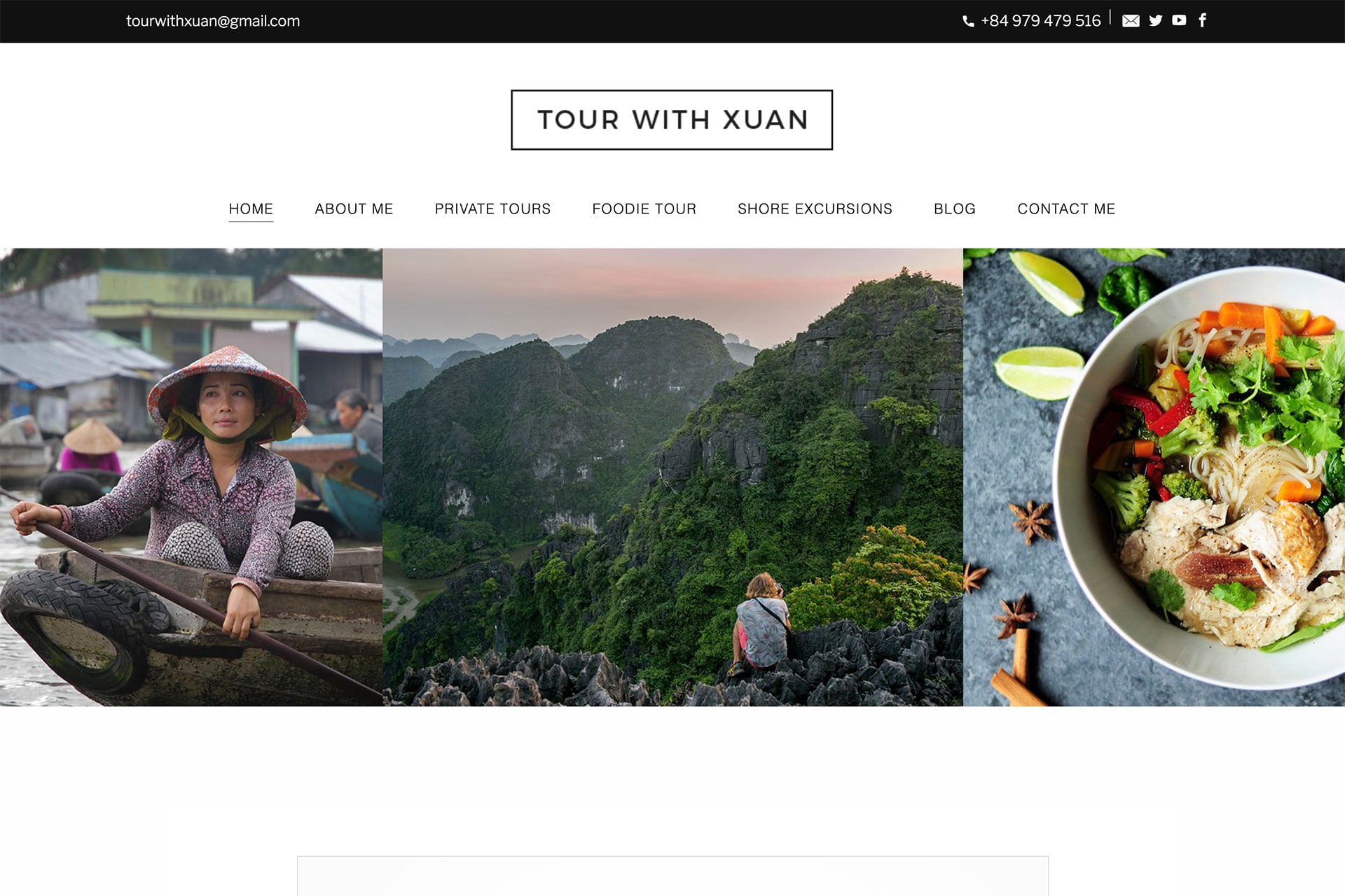 Weebly website example 26 - Tour With Xuan